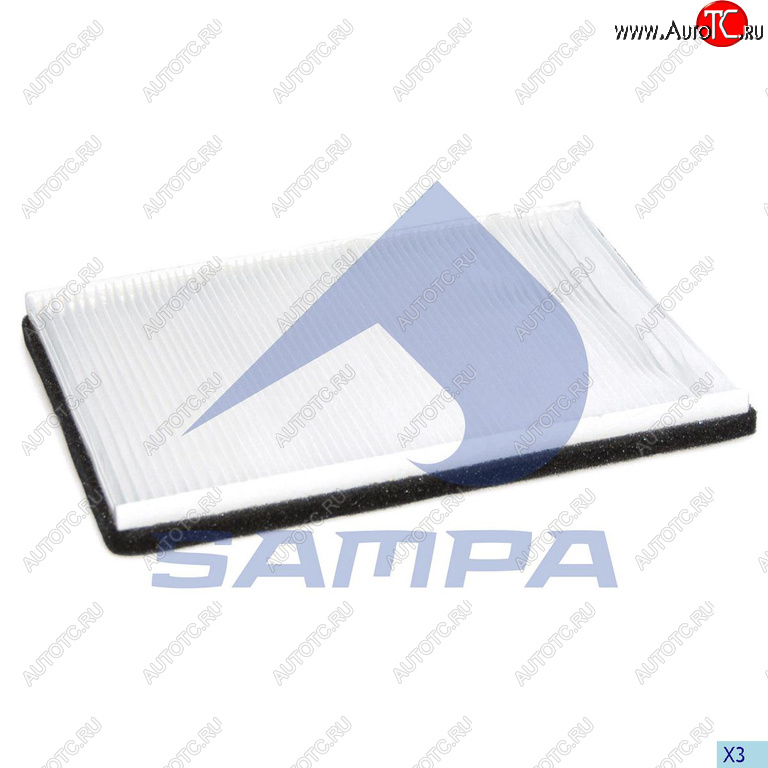 579 р. Фильтр воздушный салона DAF 95,95XF (312х225х25мм) SAMPA SAMPA 051.173-01  с доставкой в г. Керчь