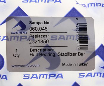 549 р. Втулка стабилизатора IVECO заднего (половинка) SAMPA SAMPA 060.046  с доставкой в г. Керчь. Увеличить фотографию 3