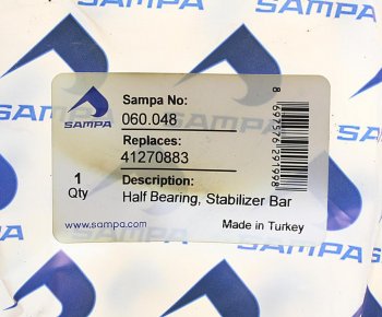 539 р. Втулка стабилизатора IVECO Trakker,Stralis заднего (центр) полувкладыш SAMPA SAMPA 060.048  с доставкой в г. Керчь. Увеличить фотографию 3