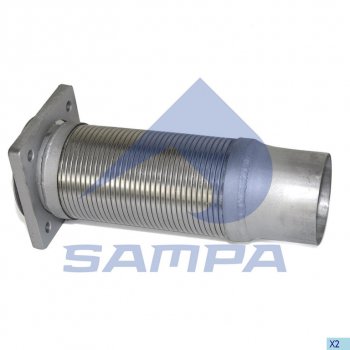 2 199 р. Гофра IVECO EuroTech выхлопной системы с фланцем (100х325мм) SAMPA SAMPA 060.233  с доставкой в г. Керчь. Увеличить фотографию 1