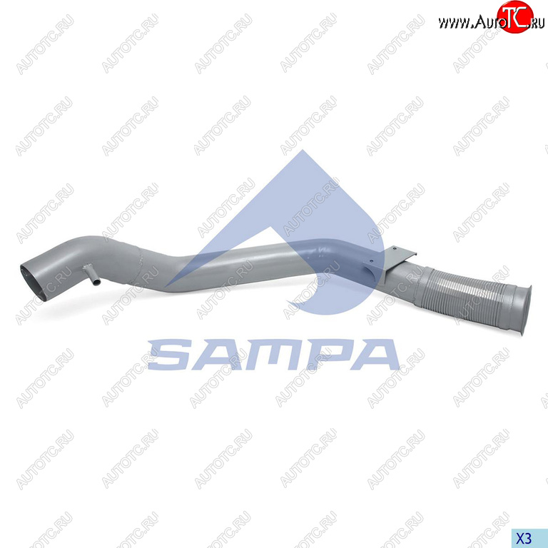 10 649 р. Труба приемная глушителя IVECO Stralis с гофрой SAMPA SAMPA 060.409  с доставкой в г. Керчь