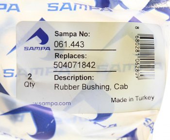 254 р. Втулка IVECO Trakker подвески кабины SAMPA SAMPA 061.443  с доставкой в г. Керчь. Увеличить фотографию 3