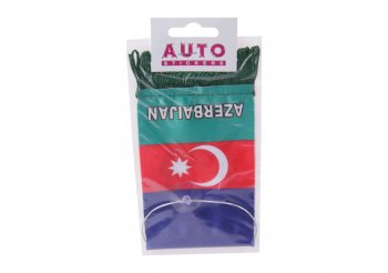 172 р. Вымпел AZERBAIJAN с бахромой (8х12см) на присоске AUTOSTICKERS 06263  с доставкой в г. Керчь. Увеличить фотографию 1