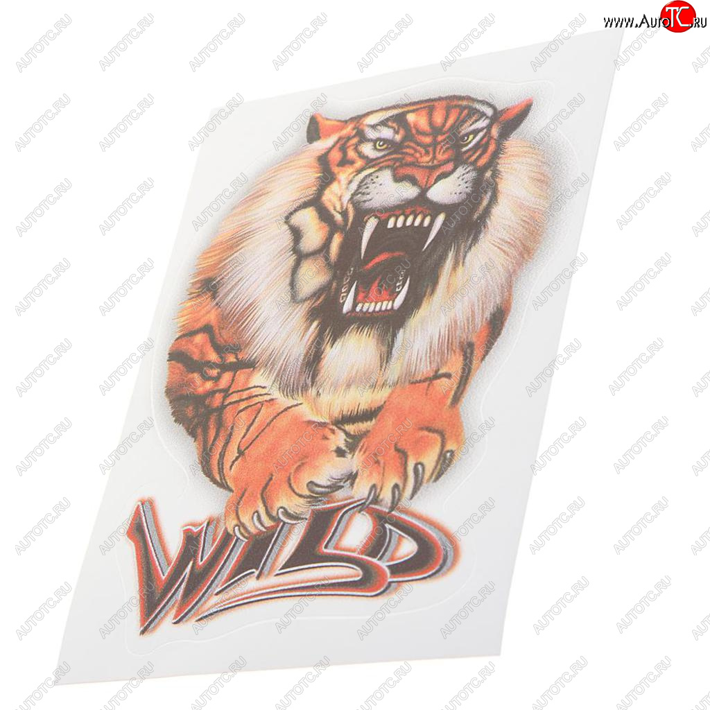 65 р. Наклейка виниловая Тигр (Wild) 16х12см полноцветная AUTOSTICKERS AUTOSTICKERS 063829  с доставкой в г. Керчь
