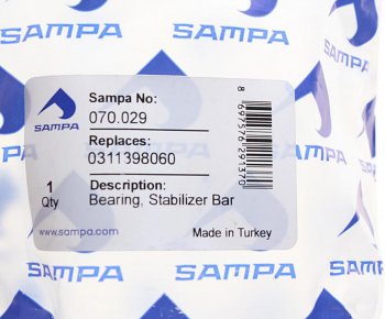 999 р. Втулка стабилизатора BPW переднего (50х70х94мм) SAMPA SAMPA 070.029  с доставкой в г. Керчь. Увеличить фотографию 3