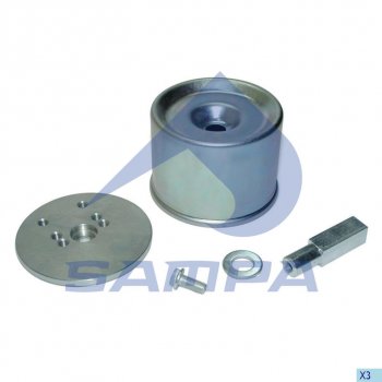 3 299 р. Ремкомплект BPW пневморессоры (стакан,палец,болты,плита) SAMPA SAMPA 070.601  с доставкой в г. Керчь. Увеличить фотографию 1