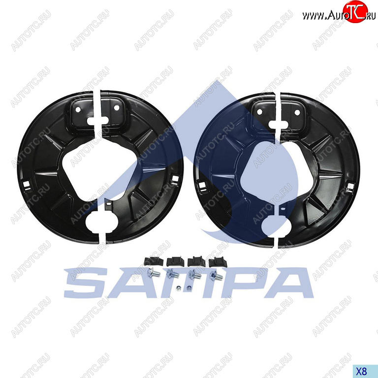 3 299 р. Щиток BPW барабана тормозного пылезащитный (комплект на ось, SN4220) SAMPA SAMPA 070.641sd  с доставкой в г. Керчь