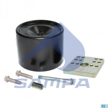 4 849 р. Ремкомплект BPW пневморессоры (стакан,палец,болты,плита) SAMPA SAMPA 070.645  с доставкой в г. Керчь. Увеличить фотографию 1