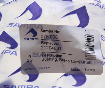 21 р. Втулка ROR вала тормозного (38x48x52x22) SAMPA SAMPA 075.008  с доставкой в г. Керчь. Увеличить фотографию 3