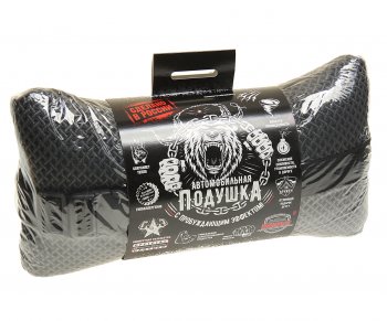 599 р. Подушка на подголовник бабочка жаккард (innoflex) 32х17см черно-серая STP STP 07593-00-00  с доставкой в г. Керчь. Увеличить фотографию 1
