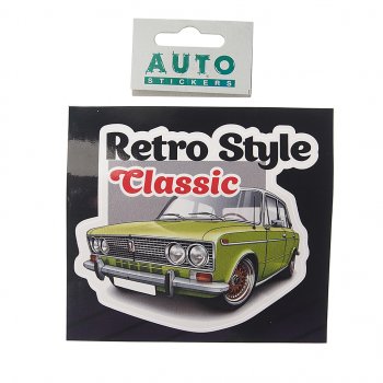 55 р. Наклейка виниловая Retro Style Classic 10х11см полноцветная AUTOSTICKERS AUTOSTICKERS 078618  с доставкой в г. Керчь. Увеличить фотографию 1
