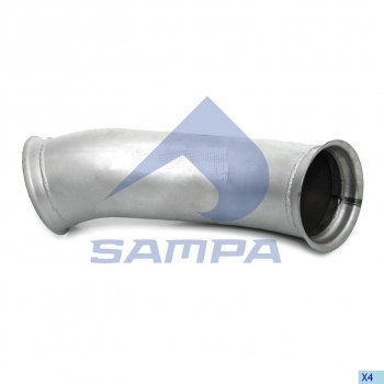 3 699 р. Труба приемная глушителя VOLVO FH SAMPA SAMPA 079.190  с доставкой в г. Керчь. Увеличить фотографию 1