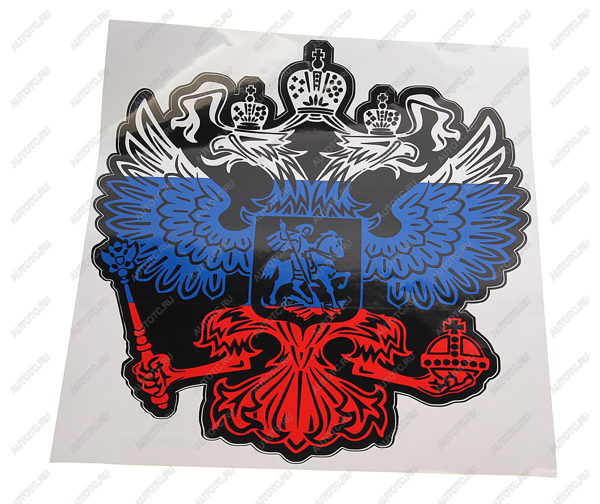 281 р. Наклейка виниловая вырезанная Герб РОССИИ 30х33см полноцветная AUTOSTICKERS AUTOSTICKERS 083032  с доставкой в г. Керчь