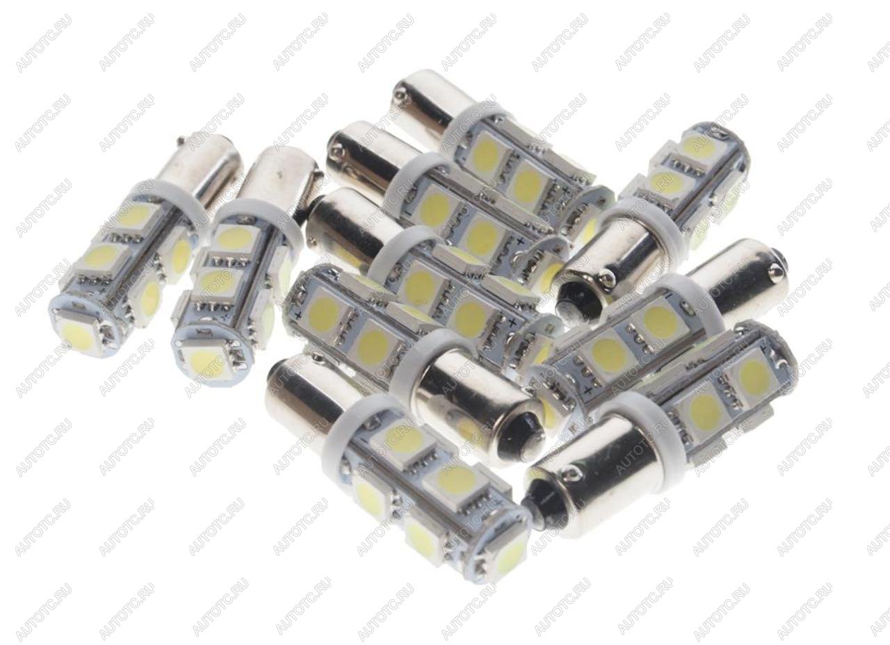 26 р. Лампа светодиодная 12V T4W BA9s 6000K 9 SMD 5050 White MEGA ELECTRIC MEGA ELECTRIC 090131w  с доставкой в г. Керчь
