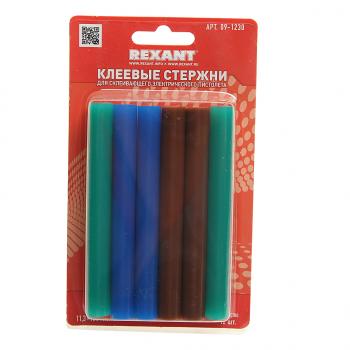 Стержень клеевой 11.3х100мм цветной 12шт. в блистере REXANT REXANT 09-1230