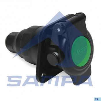 1 329 р. Разъем электрический прицепа ISO 12098 15-полюсный АБС (розетка) SAMPA SAMPA 095.159  с доставкой в г. Керчь. Увеличить фотографию 1
