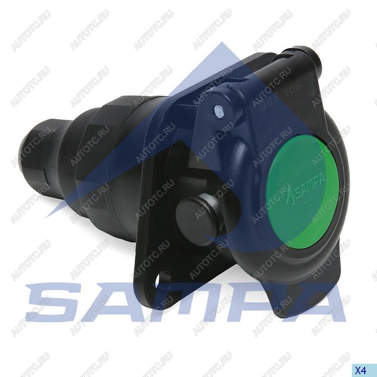 1 329 р. Разъем электрический прицепа ISO 12098 15-полюсный АБС (розетка) SAMPA SAMPA 095.159  с доставкой в г. Керчь