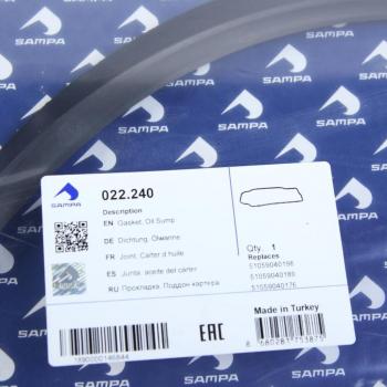 2 499 р. Прокладка MAN дв.D2866LF20,D2876 картера масляного (резина) SAMPA SAMPA 022.240  с доставкой в г. Керчь. Увеличить фотографию 2