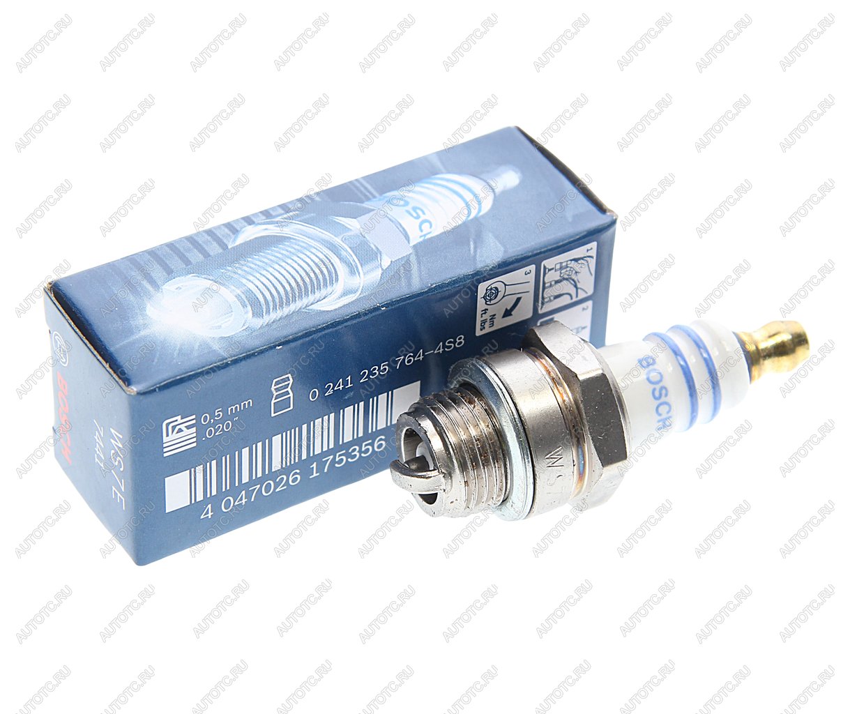 264 р. Свеча зажигания WS7E (0.5) (газонокосилка,бензопила) BOSCH BOSCH 0241235764  с доставкой в г. Керчь