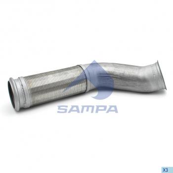 7 649 р. Труба приемная глушителя VOLVO FH с гофрой SAMPA SAMPA 034.481  с доставкой в г. Керчь. Увеличить фотографию 1