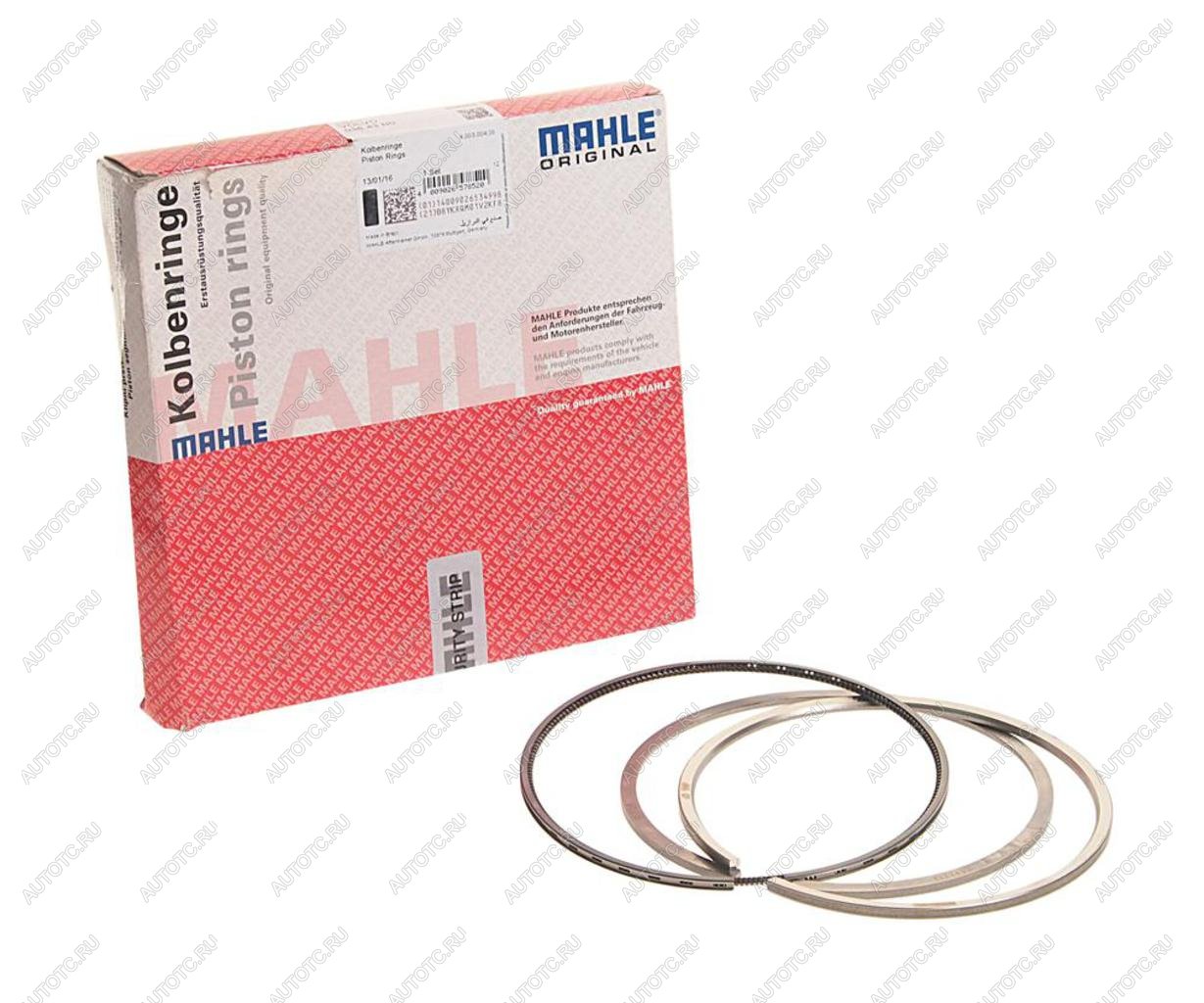3 299 р. Кольца поршневые RENAULT (DXi12) VOLVO (D12) d=131.00 (на 1 поршень) MAHLE MAHLE 03843n0  с доставкой в г. Керчь