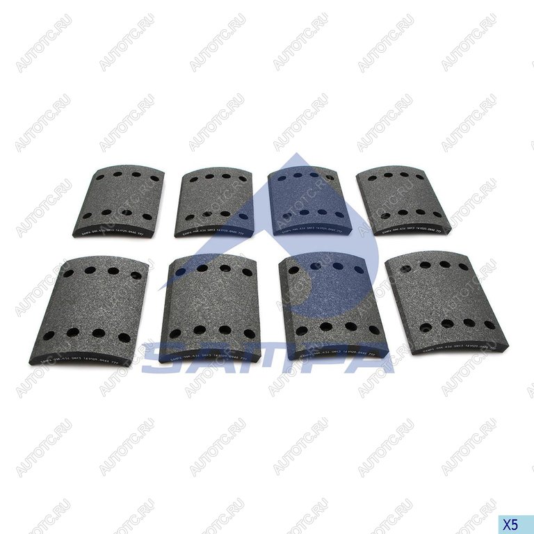 3 799 р. Накладка тормозной колодки SAF (300x200) 1-й рем. 64 отв. 8x18  93252 (8шт.) SAMPA SAMPA 096.634-01  с доставкой в г. Керчь