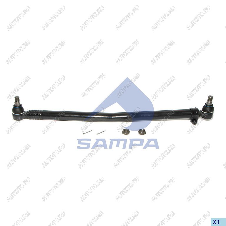 3 369 р. Тяга рулевая IVECO продольная L=820мм SAMPA SAMPA 097.074-01  с доставкой в г. Керчь