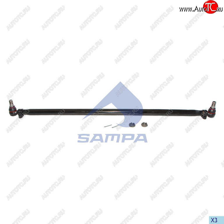 6 549 р. Тяга рулевая MERCEDES поперечная L=1532мм SAMPA SAMPA 097.411-01  с доставкой в г. Керчь