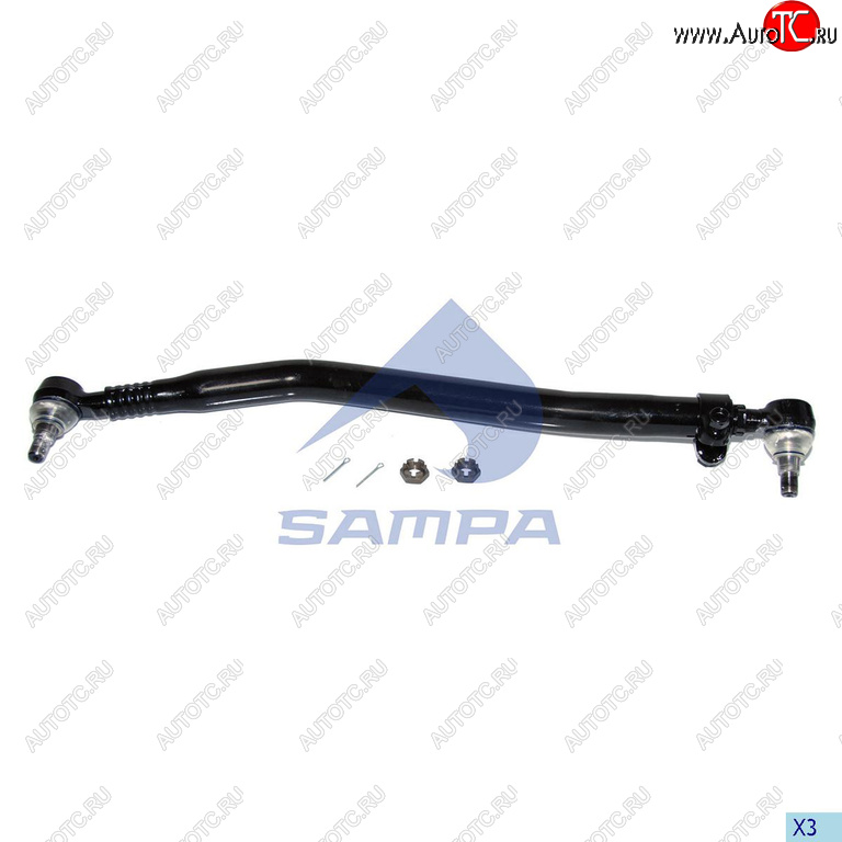 6 199 р. Тяга рулевая VOLVO продольная L=863 SAMPA SAMPA 097.551-01  с доставкой в г. Керчь