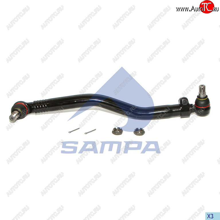 6 399 р. Тяга рулевая RENAULT продольная L=710 SAMPA SAMPA 097.574-01  с доставкой в г. Керчь