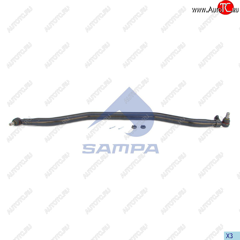 10 349 р. Тяга рулевая SCANIA P,G,R,T series поперечная L=1625мм SAMPA SAMPA 097.760-01  с доставкой в г. Керчь