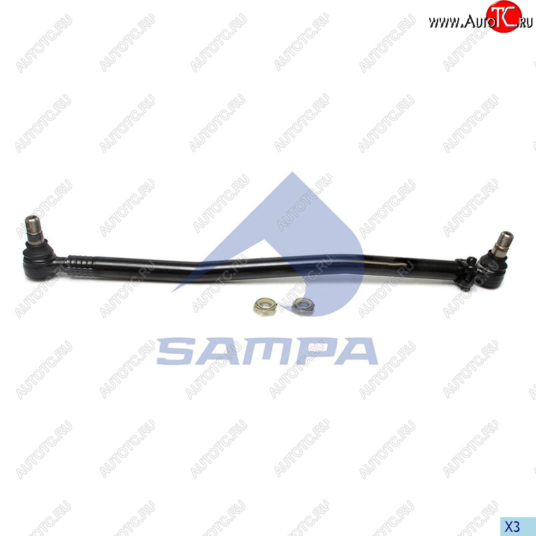 3 179 р. Тяга рулевая MERCEDES Actros MP2,MP3 продольная L=953 SAMPA SAMPA 097.787-01  с доставкой в г. Керчь