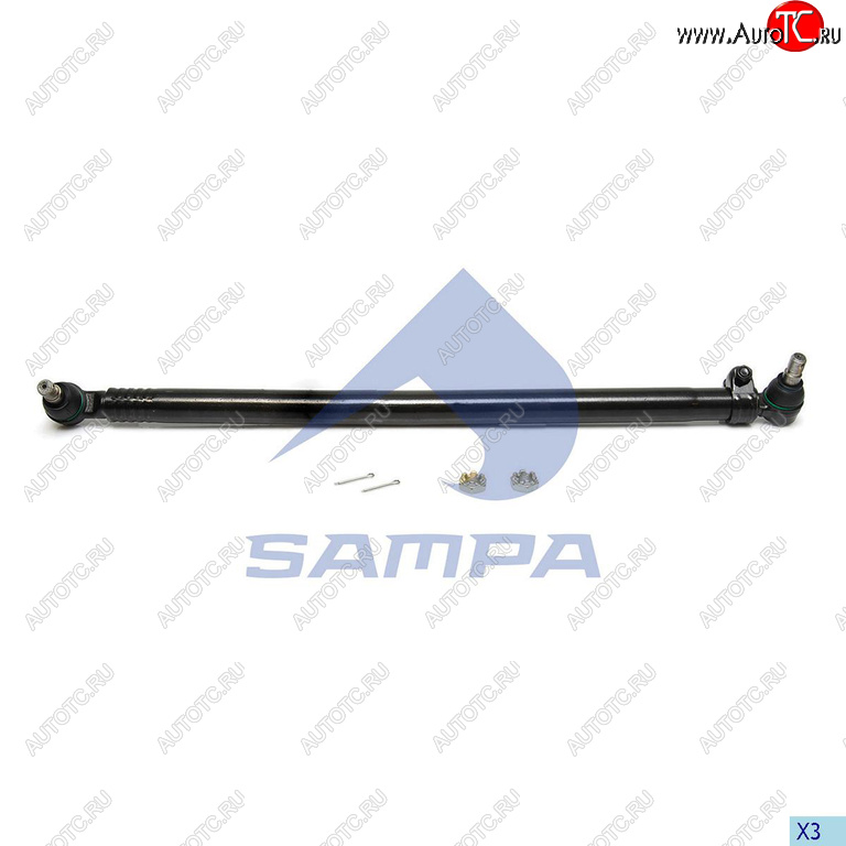 4 199 р. Тяга рулевая MAN продольная L=820мм SAMPA SAMPA 097.803-01  с доставкой в г. Керчь