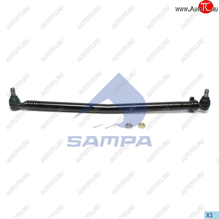 3 399 р. Тяга рулевая MAN продольная L=820мм SAMPA SAMPA 097.812-01  с доставкой в г. Керчь