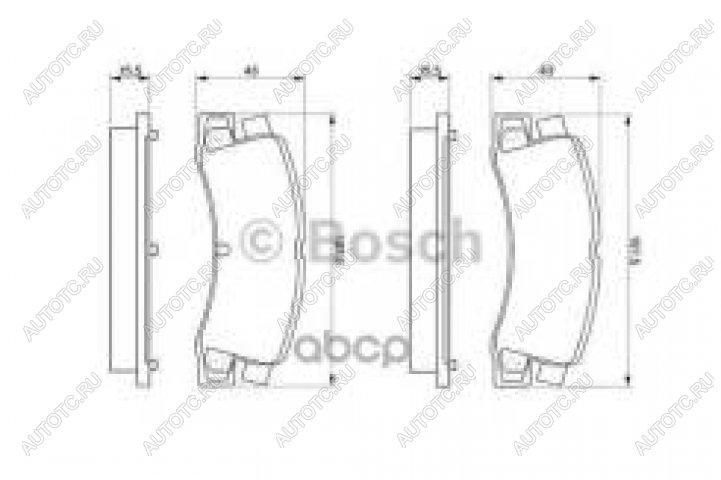 1 859 р. Колодки тормозные передние (4шт.) BOSCH KIA Carens UN (2006-2013)  с доставкой в г. Керчь
