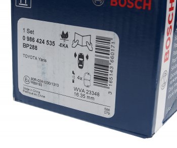 2 099 р. Колодки тормозные передние (4шт.) BOSCH Toyota Yaris XP10 хэтчбэк 5 дв. (1999-2005)  с доставкой в г. Керчь. Увеличить фотографию 3