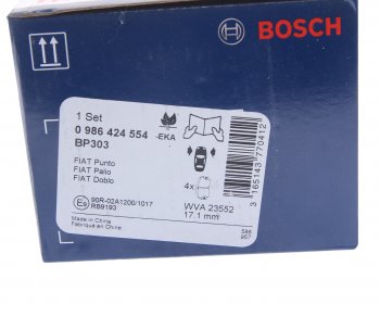 1 449 р. Колодки тормозные передние (4шт.) BOSCH Fiat Doblo 223 рестайлинг (2005-2016)  с доставкой в г. Керчь. Увеличить фотографию 4