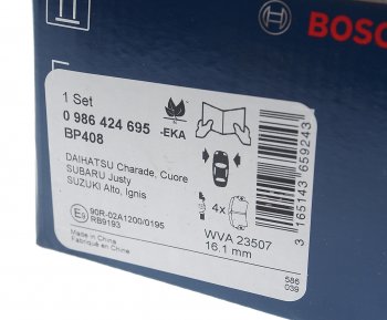 2 349 р. Колодки тормозные передние (4шт.) BOSCH Suzuki Ignis (2016-2025)  с доставкой в г. Керчь. Увеличить фотографию 3