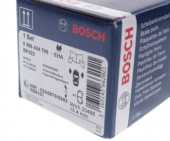 2 469 р. Колодки тормозные передние (4шт.) BOSCH Mitsubishi Pajero 3 V70 дорестайлинг (1999-2003)  с доставкой в г. Керчь. Увеличить фотографию 3