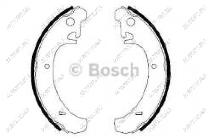 2 149 р. Колодки тормозные задние барабанные 4шт. BOSCH Лада Калина 1118 седан (2004-2013)  с доставкой в г. Керчь