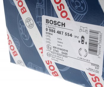 3 199 р. Колодки тормозные задние барабанные 4шт. BOSCH Opel Vectra A седан рестайлинг (1992-1995)  с доставкой в г. Керчь. Увеличить фотографию 3