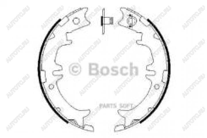 3 169 р. Колодки тормозные задние барабанные (4шт.) BOSCH Toyota RAV4 XA305 5 дв. дорестайлинг (2005-2009)  с доставкой в г. Керчь