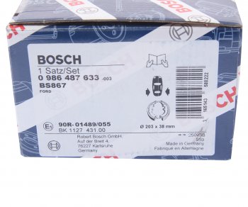 2 499 р. Колодки тормозные задние барабанные (4шт.) BOSCH Ford Focus 2 хэтчбэк 5 дв. дорестайлинг (2004-2008)  с доставкой в г. Керчь. Увеличить фотографию 4