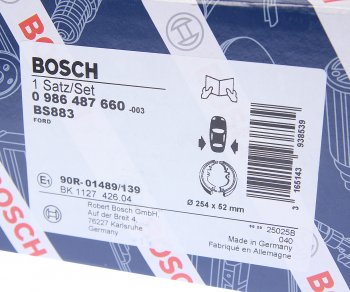 3 499 р. Колодки тормозные задние барабанные (4шт.) BOSCH Ford Transit цельнометаллический фургон дорестайлинг (2000-2006)  с доставкой в г. Керчь. Увеличить фотографию 4