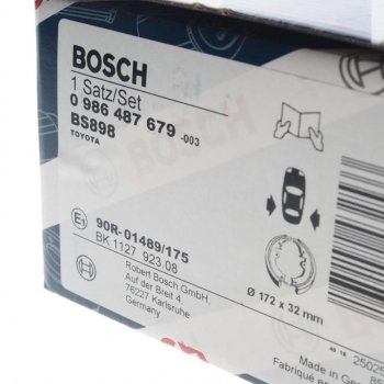 2 489 р. Колодки тормозные задние барабанные (4шт.) BOSCH Toyota Avensis T220 седан рестайлинг (2000-2003)  с доставкой в г. Керчь. Увеличить фотографию 4