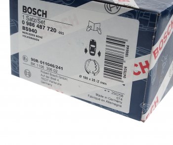 2 789 р. Колодки тормозные задние барабанные 4шт. BOSCH Mercedes-Benz Sprinter W906 (2006-2013)  с доставкой в г. Керчь. Увеличить фотографию 4