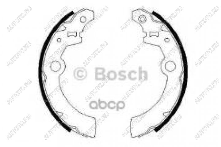2 599 р. Колодки тормозные задние барабанные (4шт.) BOSCH Toyota Corolla E150 седан дорестайлинг (2006-2010)  с доставкой в г. Керчь