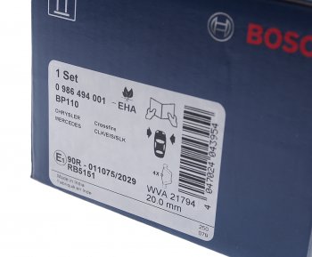 2 999 р. Колодки тормозные передние (4шт.) BOSCH Mercedes-Benz E-Class W210 дорестайлинг седан (1996-1999)  с доставкой в г. Керчь. Увеличить фотографию 3