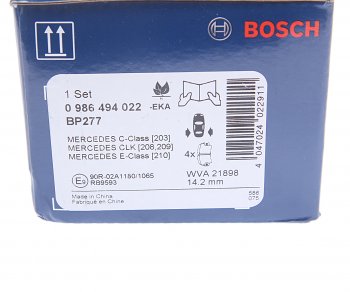 2 399 р. Колодки тормозные задние (4шт.) BOSCH Mercedes-Benz E-Class W210 дорестайлинг седан (1996-1999)  с доставкой в г. Керчь. Увеличить фотографию 4