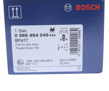 2 799 р. Колодки тормозные дисковые (4шт.) BOSCH Fiat Ducato 230 (1994-2002)  с доставкой в г. Керчь. Увеличить фотографию 4